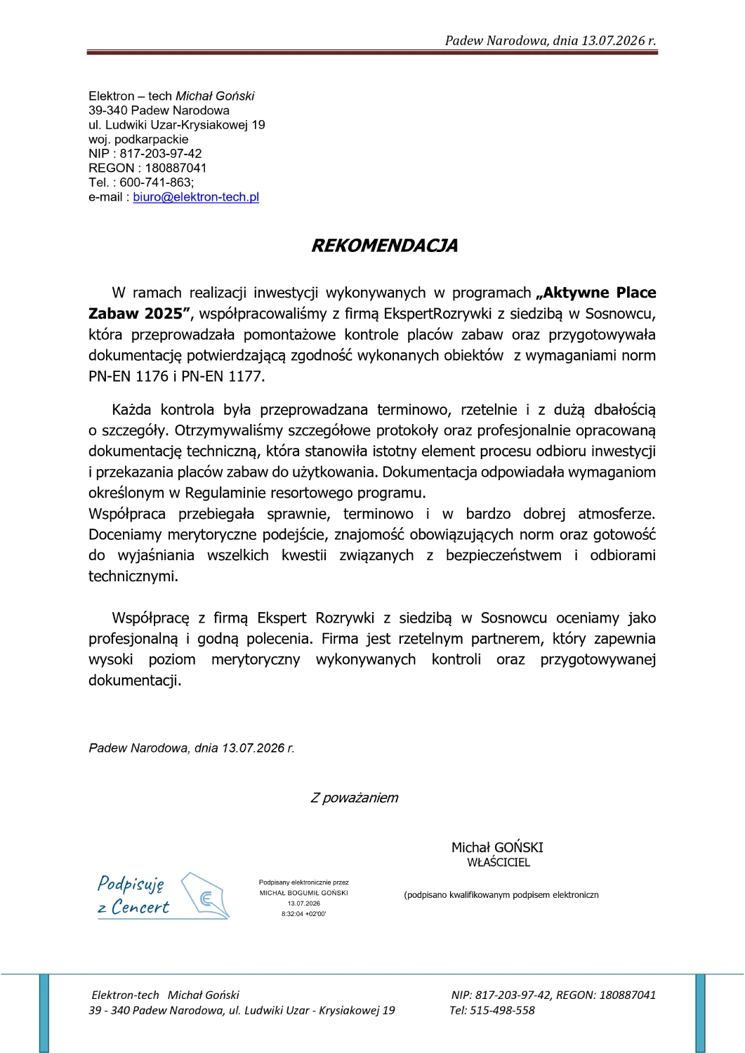 Aktywne place zabaw 2025